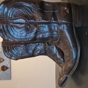 Vintage Lucchese Classic Cowboy Western Boots Men Size 13 D New vibram soles